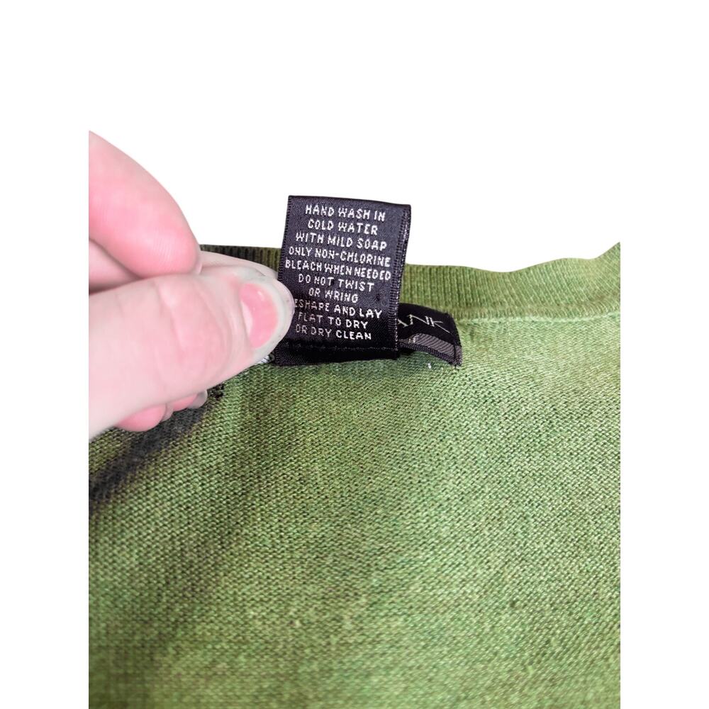 Jos A Bank Leadbetter Golf Men's L Green Cotton V-Neck Sweater Vest - Picture 3 of 7